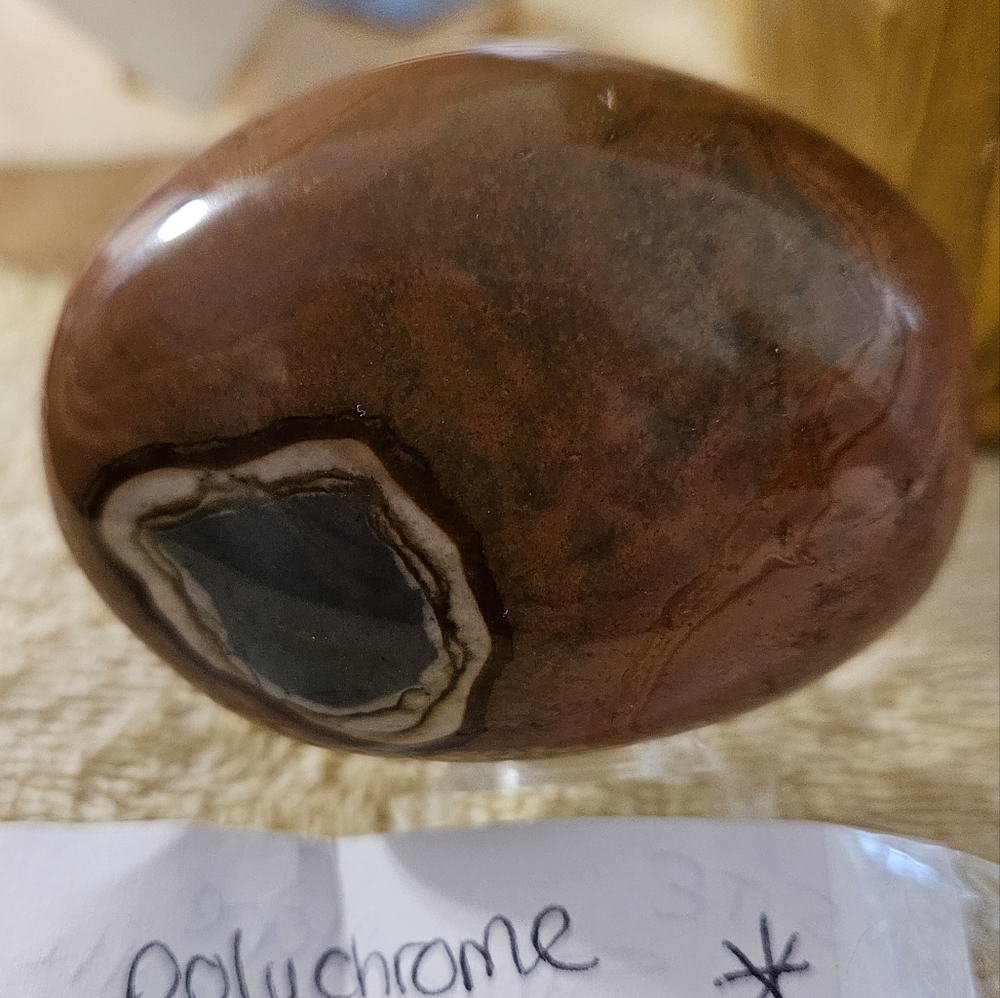 Polychrome Jasper Stone with a unique pattern. Comes with a clear stand - Picture 10 of 13